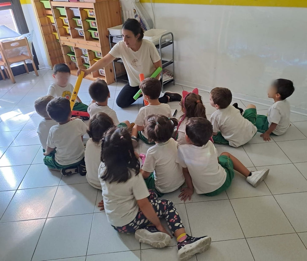 In classe, con i bambini